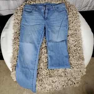 Light wash straight leg jeans